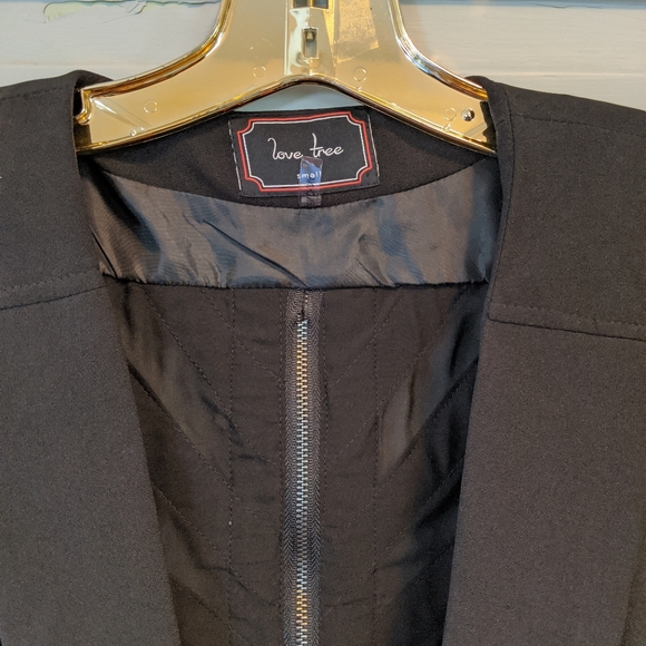 Mesh Sheer Blazer w/ Button Front - Picture 4 of 7